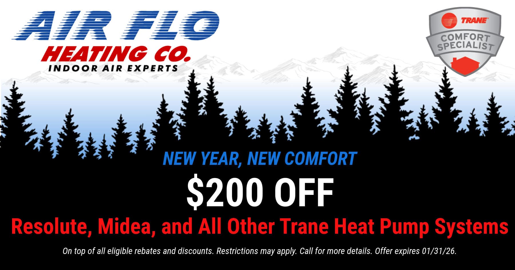 New year, new comfort. $200 off.