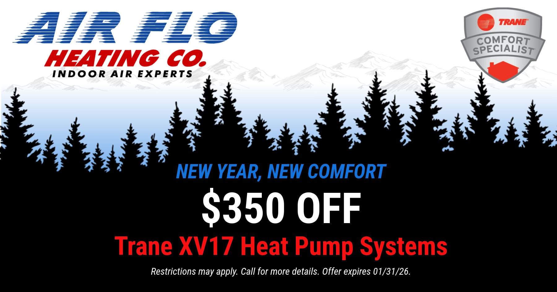 New year, new comfort. $350 off.