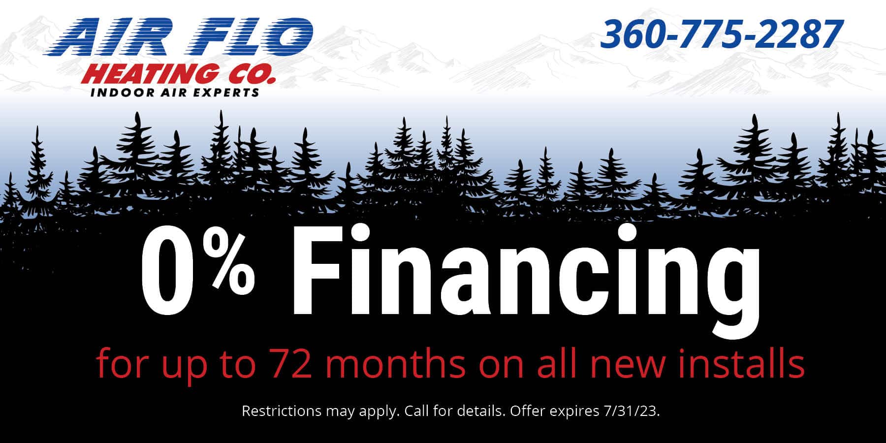 0% financing for up to 72 months expires 7/31/23.